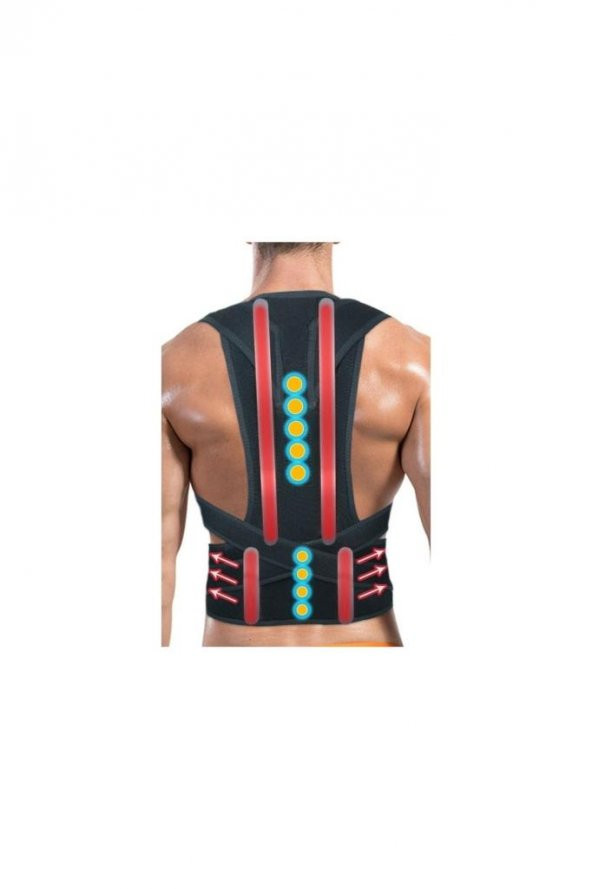 Manyetik Balenli Korse Bel Ve Sırt Destek Ortopedik Dik Duruş Korsesi Omuz Skolyoz Kamburluk ürün görseli 1