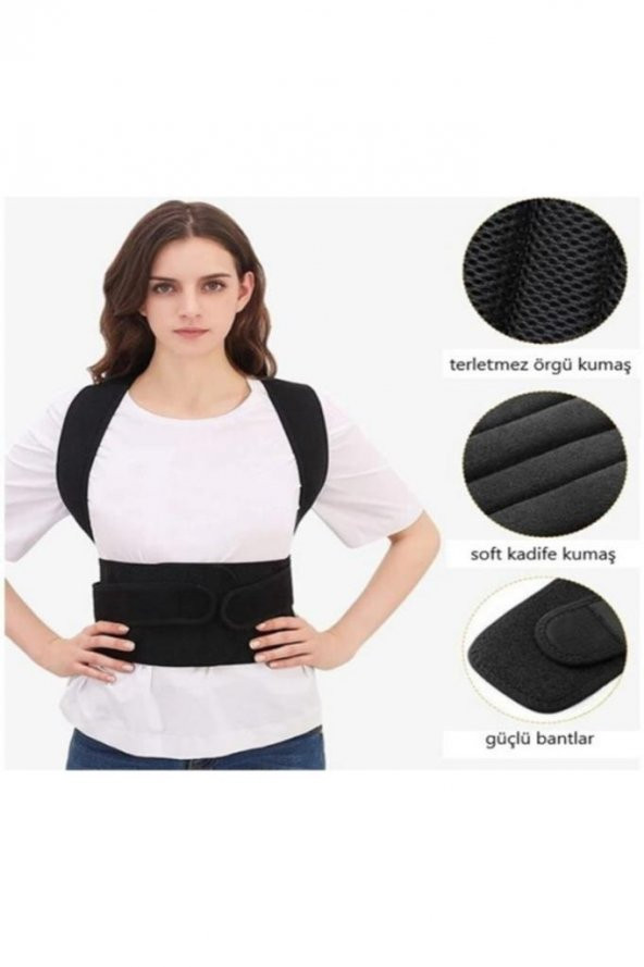 Ortopedik Dik Duruş Korsesi Balenli Manyetik Kamburluk Önleyici Korse Erkek Sırt Korsesi - Resim 3
