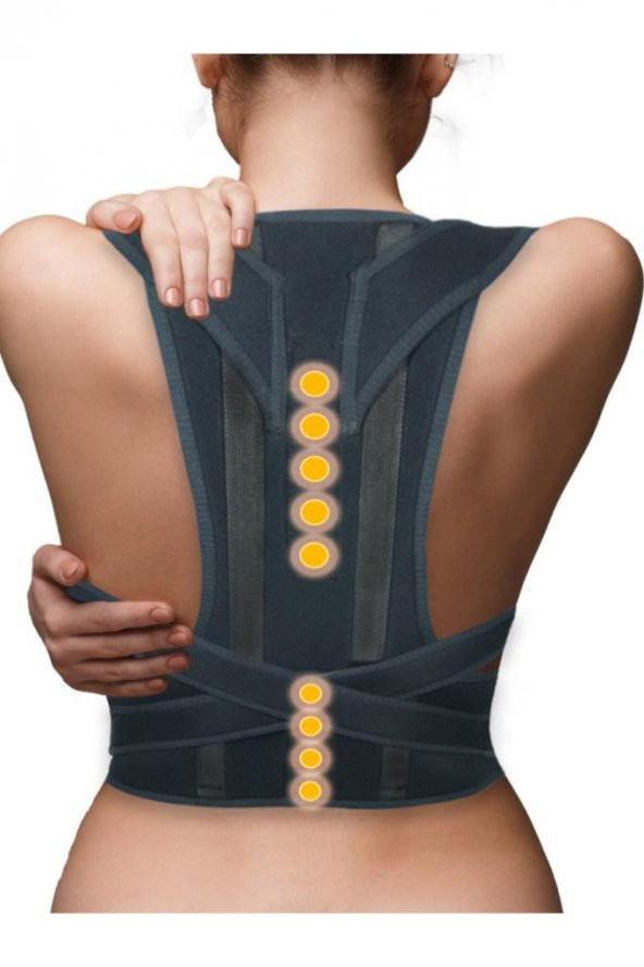 Ortopedik Dik Duruş Korsesi Balenli Manyetik Kamburluk Önleyici Korse Erkek Sırt Korsesi - Resim 4