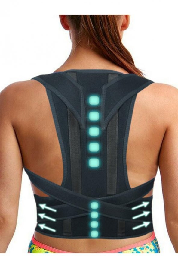 Dik Duruş Korsesi Medikal Korse Dik Tutan Korse Dik Duruş Yeleği Balenli Manyetik Omuz Sırt Korsesi - Resim 5