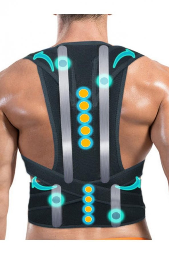 Balenli Manyetik Dik Duruş Korsesi Unisex - Resim 4