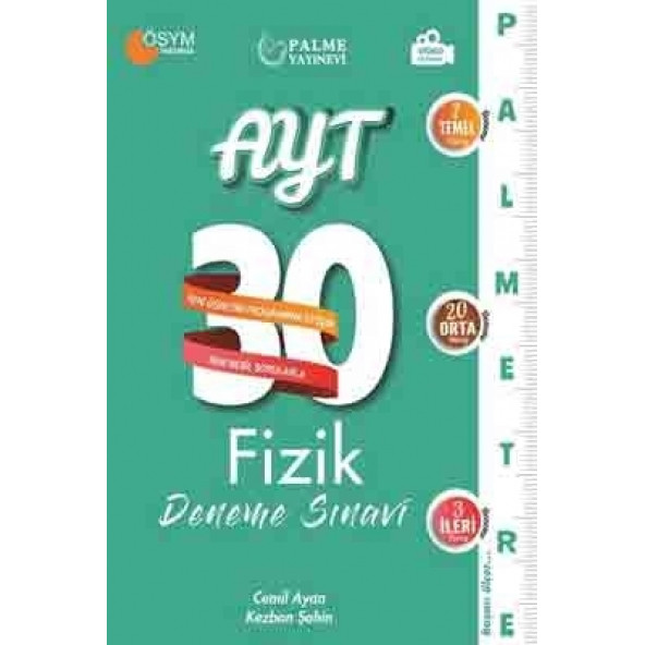 Palme Yayınevi AYT Palmetre Fizik 30 Deneme Sınavı