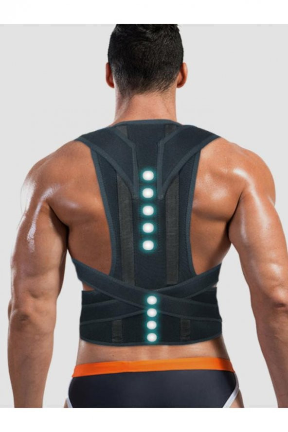 Balenli Manyetik Kamburluk Önleyici Dik Duruş Korsesi Unisex Balenli Manyetik - Resim 3