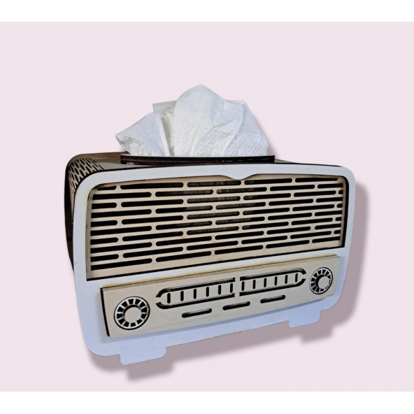 NOSTALJİK RADYO GÖRÜNÜMLÜ PEÇETELİK ÇEKMECELİ - 2