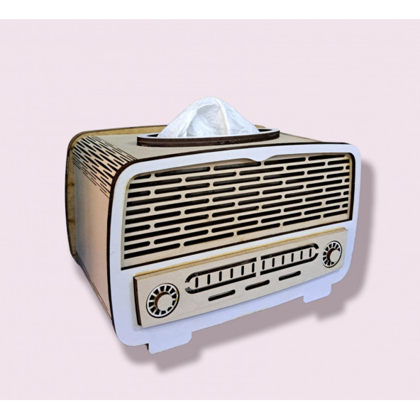 NOSTALJİK RADYO GÖRÜNÜMLÜ PEÇETELİK ÇEKMECELİ - 3