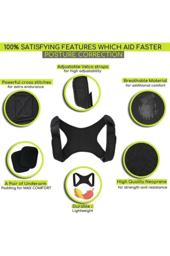 2 Adet Kamburluk Önleyici Dik Duruş Korsesi Spor Seyahat Ofis Ev - Resim 6