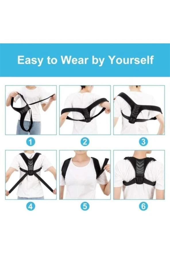 Vücut Dik Durma Omuz Sırt Bel Korsesi Medikal Ortopedik Dik Durus Korse - Resim 3