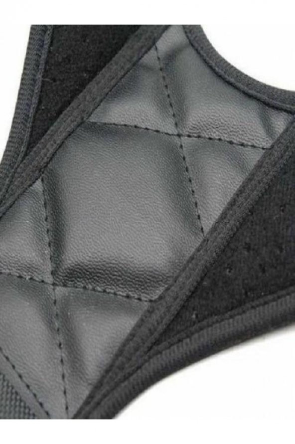 Deri Desenli Dik Durus Korsesi Kadın Erkek Ayarlanabilir Omuz Destekli Kamburluk Dik Duruş Korsesi - Resim 3