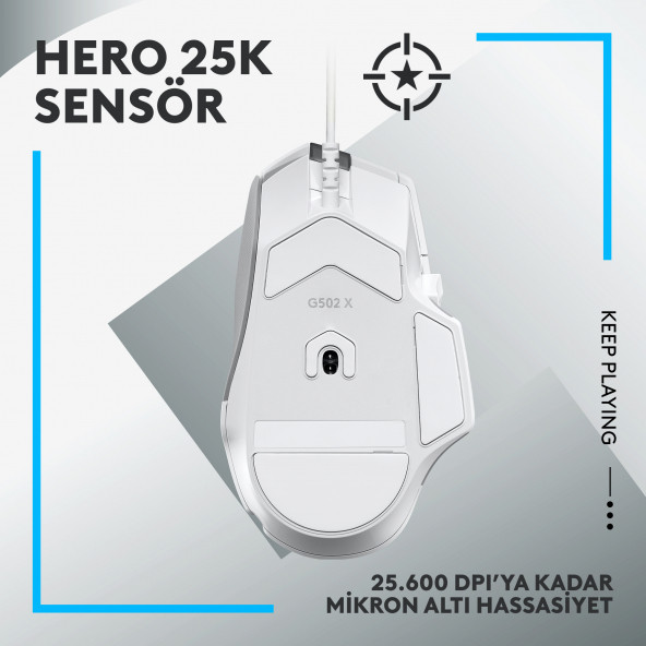 Logitech G502 X Kablolu Gaming Mouse Beyaz 910-006147 - 4