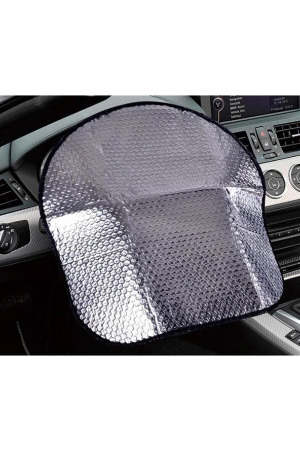 Oto Direksiyon Güneşliği Araç Araba Direksiyon Kılıfı Koruma Örtüsü Güneşlik Gölgelik - Resim 5