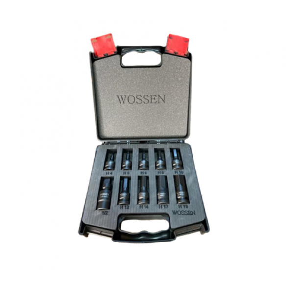 WOSSEN 1/2" HAVALI ALLEN LOKMA SETİ 10 PARÇA 41200