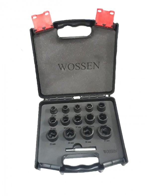 WOSSEN 1/2" TWİST LOKMA SETİ TAM 15 PARÇA 41100