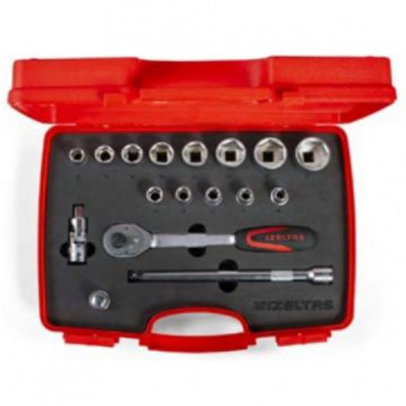 İzeltaş 1/2 Altı Köşe Lokma Anahtar Takımı 17 Parça 1113002017