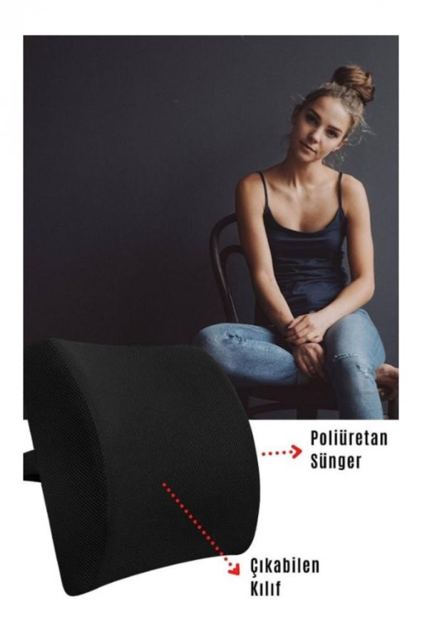 Medikal Ortopedik Oto Araç Koltuk Bel Destek Yastığı Çalışma Koltuğu Sırt Rahatlatan Minder - 2