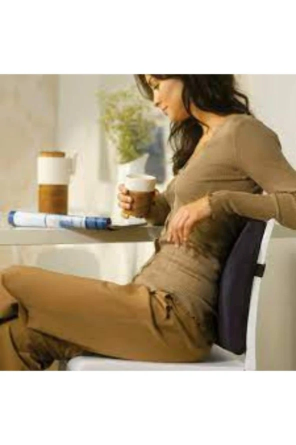 Tam Ortopedik Sırt Minderi Bel Yastığı Destek Dik Duruş Desteği Araç Koltuk Minderi - 2