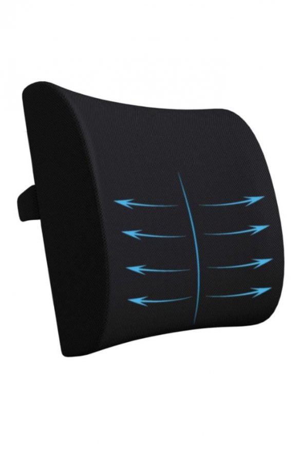 Tam Ortopedik Sırt Minderi Bel Yastığı Destek Dik Duruş Desteği Araç Koltuk Minderi - 2