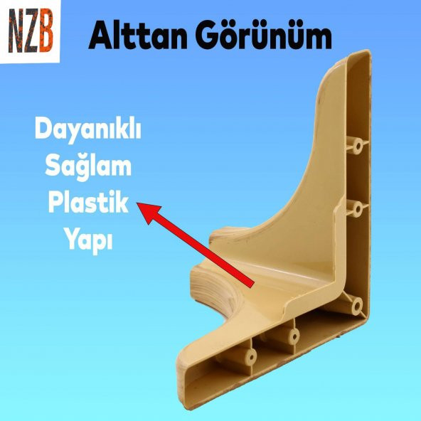 Mobilya Kanepe Sehpa Puf Koltuk Ayağı Krem 10 cm Baza Ayak - 5