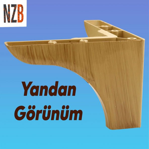 Mobilya Kanepe Sehpa Puf Koltuk Ayağı Krem 10 cm Baza Ayak - 6