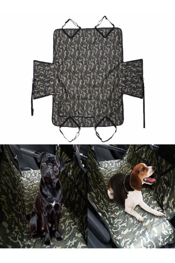Araç Içi Arka Koltuk Köpek Örtüsü (kamuflaj Desenli)