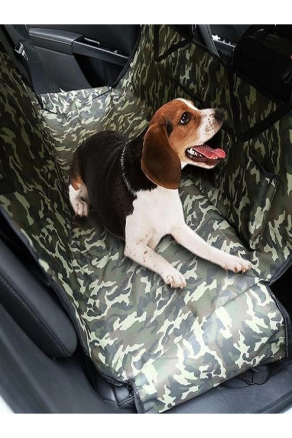 2 Adet Araç Içi Arka Koltuk Sıvı Geçirmez Kedi Köpek Örtüsü (kamuflaj Desenli) Bunabayılacaksınız - 4