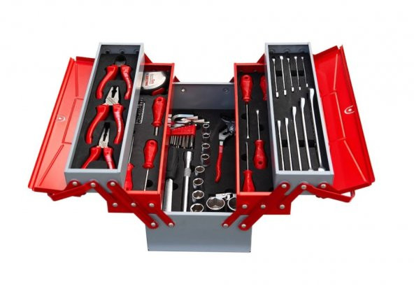 İzeltaş Mekanikçi Takım Çantası 5 Gözlü 62 Parça 8420005063