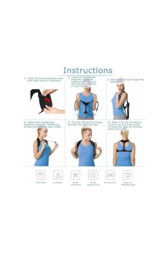 Dik Duruş Korsesi Kadın Erkek Sporcu Dik Durma Bel Sırt Omuz Kelebek Korse - Resim 4