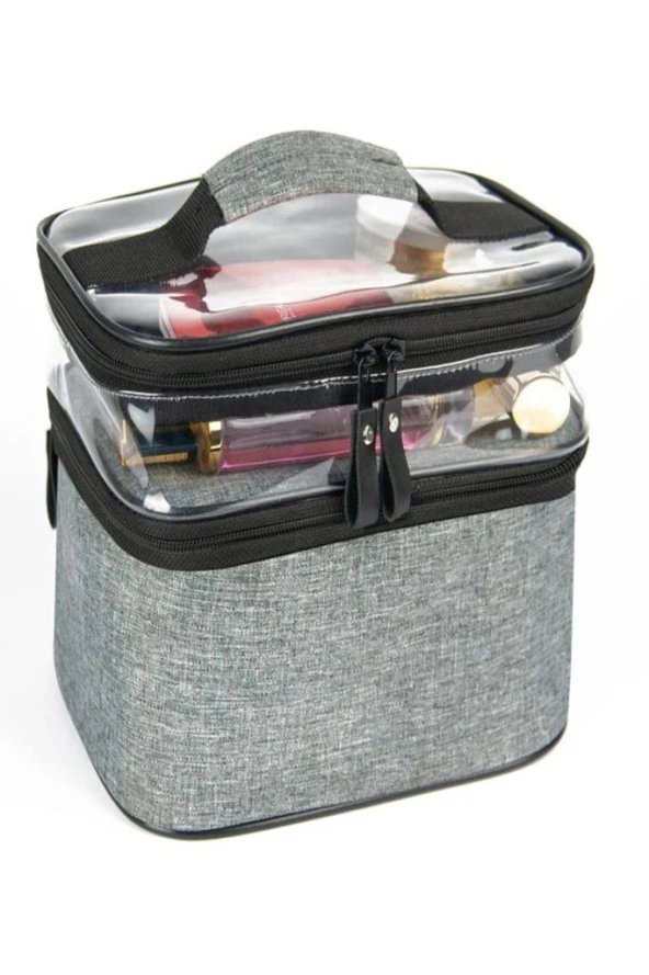 Kadın Makyaj Bakım Çantası  2 Bölmeli - 3