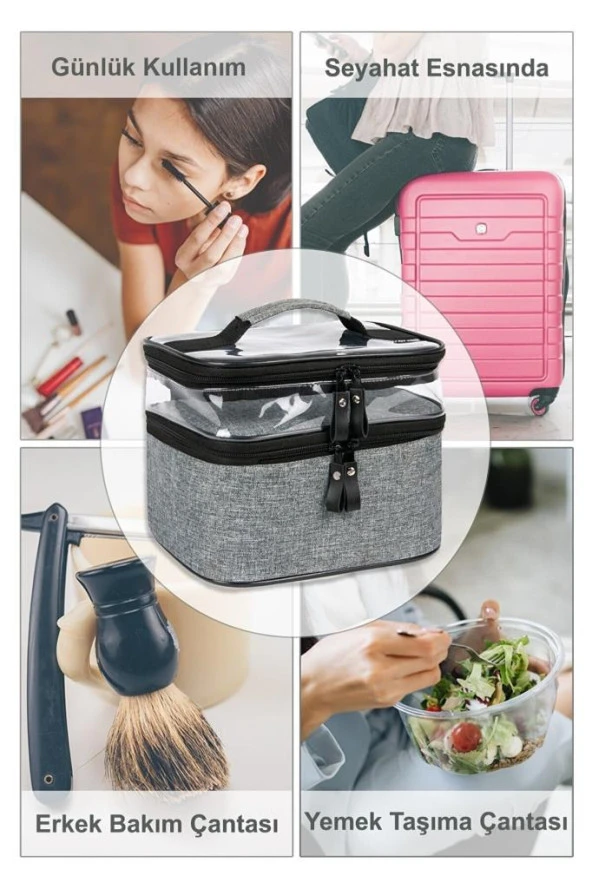 Makyaj Çantası Bavulu Seyahat Makyaj Seti - 2