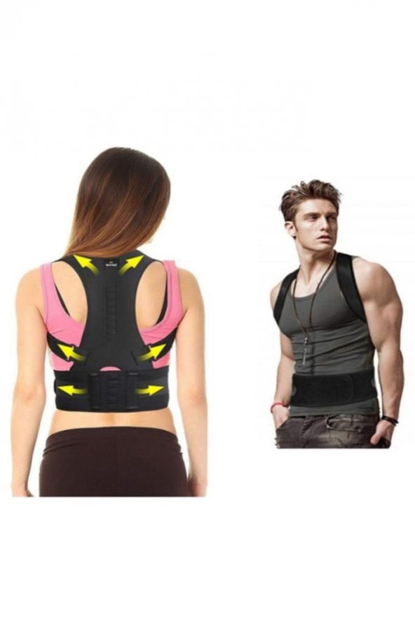 Unisex Siyah Manyetik Dik Duruş Korsesi Dik Durmak Için Korse Aparatı - 2