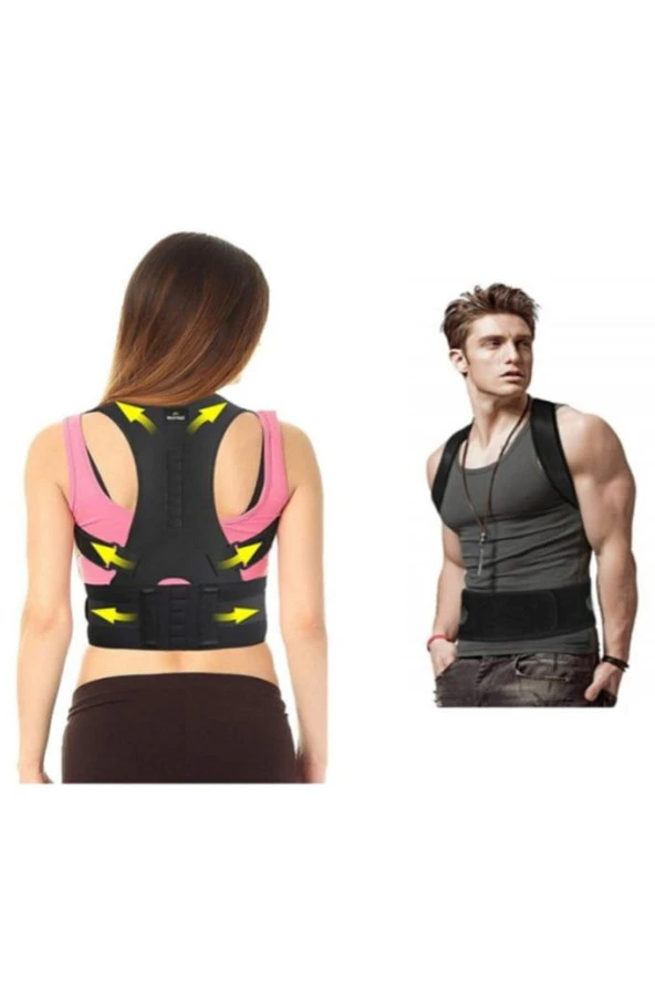 Ortopedik Manyetik Dik Duruş Korsesi Sırt Korsesi Kamburluğu Önleyici Erkek Kadın Korse - 4