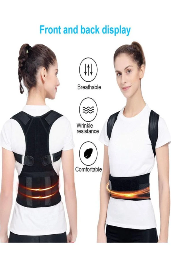 Medikal Unisex Dik Duruş Korsesi Manyetik Korse Omuz Bel Sırt Korsesi - 5