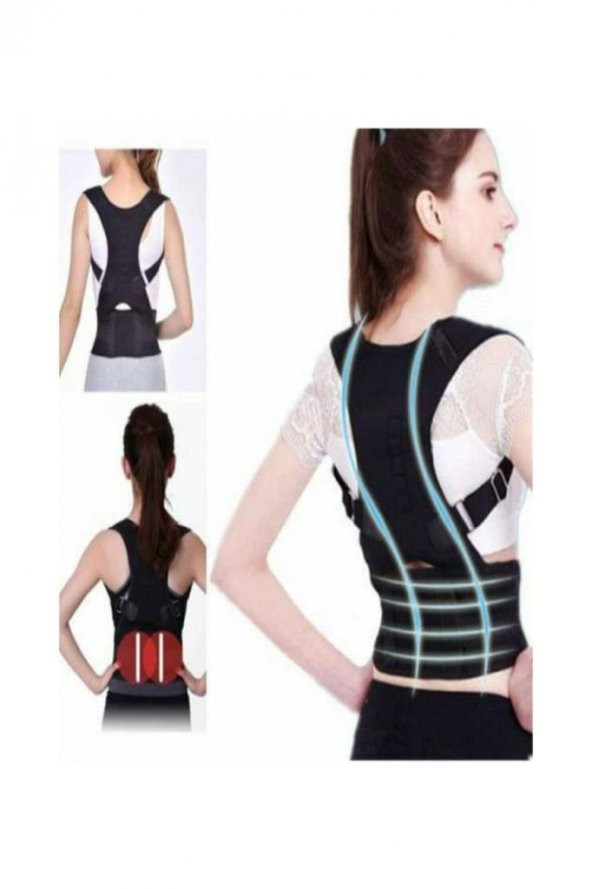 Unisex Siyah Manyetik Dik Duruş Korsesi Dik Durmak Için Korse Aparatı - 5