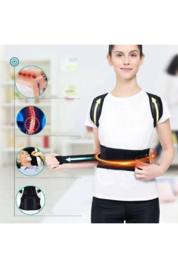 Bayan Dik Duruş Korsesi Bel Korsesi Omuz Korsesi Kadın Bel Inceltici Duruş Bozukluğu Için Korse - 4