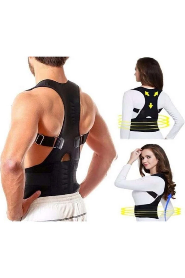 Medikal Unisex Dik Duruş Korsesi Manyetik Korse Omuz Bel Sırt Korsesi - 3