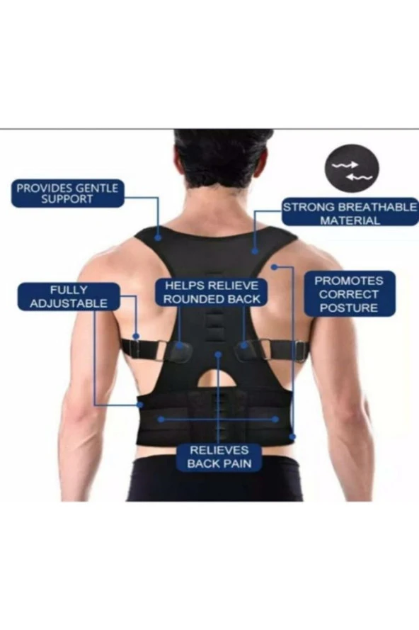 Manyetik Dik Durmak Için Korse Ortopedik Kamburluk Önleyici Bayan Erkek Dik Duruş Bel Sırt Korsesi - 2