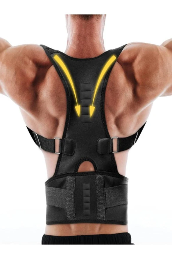 Manyetik Dik Durmak Için Korse Ortopedik Kamburluk Önleyici Bayan Erkek Dik Duruş Bel Sırt Korsesi - 4