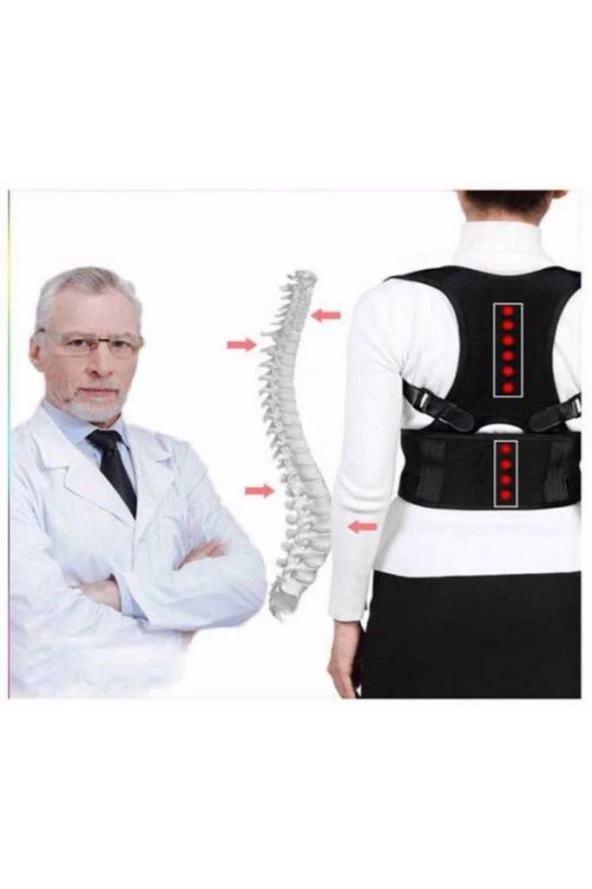 Ortopedik Manyetik Dik Duruş Korsesi Sırt Korsesi Kamburluğu Önleyici Erkek Kadın Korse