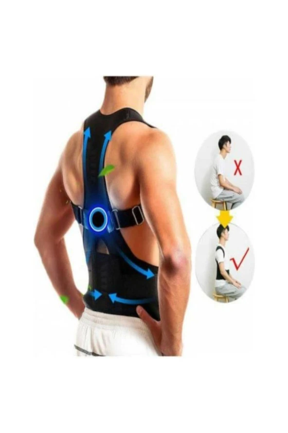 Dikduruş Korsesi Manyetik Dik Duruş Sırt Korsesi Dik Durma Aparatı Kamburluk Önleyici Korse - 3