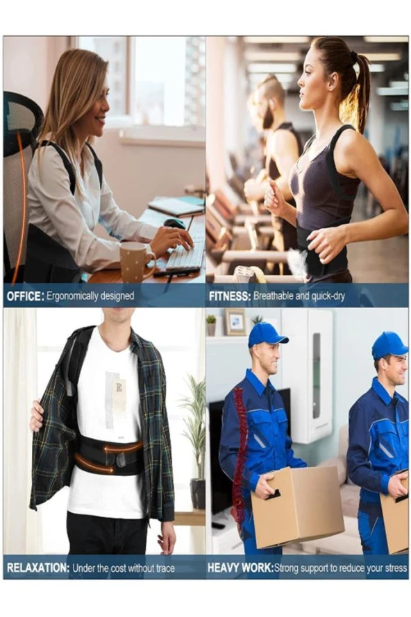 Dikduruş Korsesi Manyetik Dik Duruş Sırt Korsesi Dik Durma Aparatı Kamburluk Önleyici Korse - 4