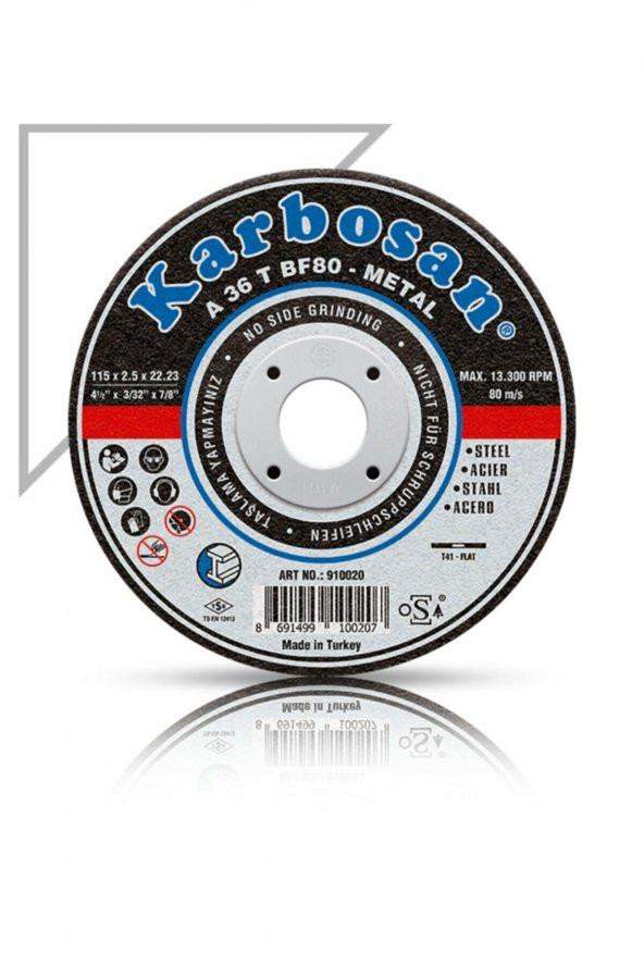 Karbosan 230x3.0 Metal Kesici "25 Adet"