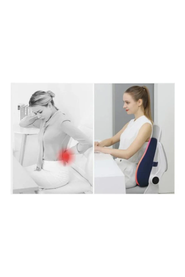 Ortobedik Bel Destek Minderi Bel Minderi Sırt Dayama Yastığı Visko Koltuk Bel Desteği - 2