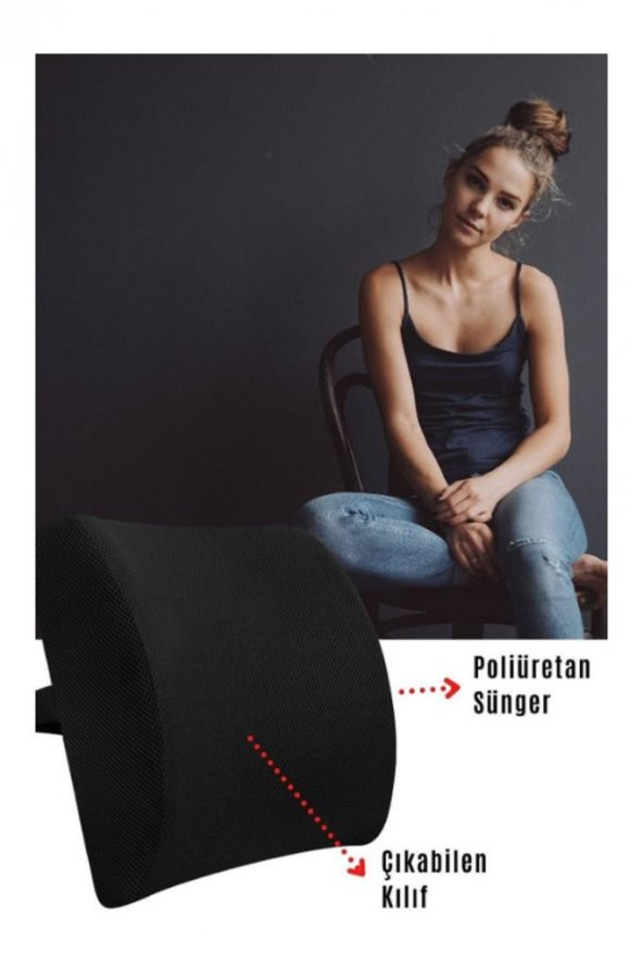 Ortopedik Bel Minderi Sırt Minderi Dik Durus Destek Minderi Sandalye Bel Yastığı Bel Dayama - 2