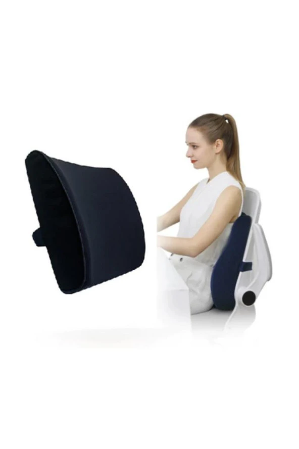 Ofis Koltuk Sandalye Bel Destek Minderi Ortobedik Sırt Dayama - 2