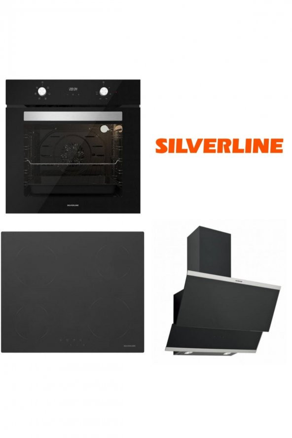 Silverline Siyah Ankastre Set BO6502B02 - VC5428B01 - 3420 Classy 60 Cm