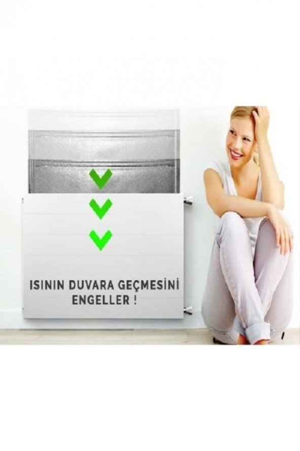 Kalorifer Petek Arkası Isı Yalıtım Levhası Radyatör Arkalığı Izolasyon Plakası Yansıtıcı - 2