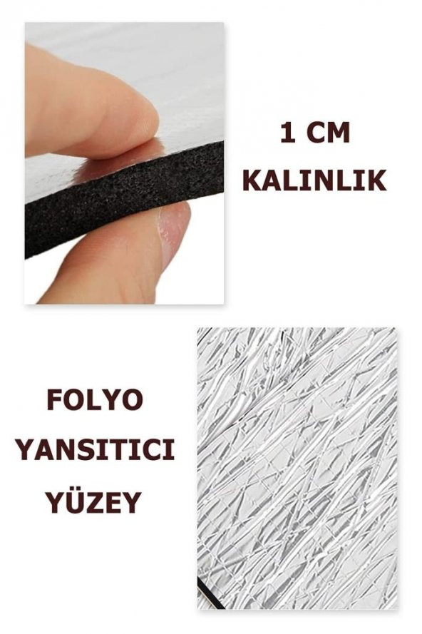 5 Adet Petek Radyatör Arkası Folyo Plaka Kalorifer Soba Arkalığı Alüminyum Isı Yalıtım Folyosu - 5