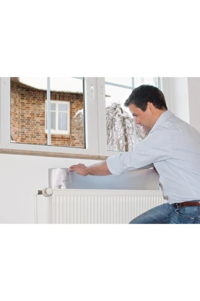 10 Adet Kalorifer Peteği Radyatör Petek Arkası Folyo Kaplı Polietilen Sünger Isı Yalıtım Levhası - Resim 4