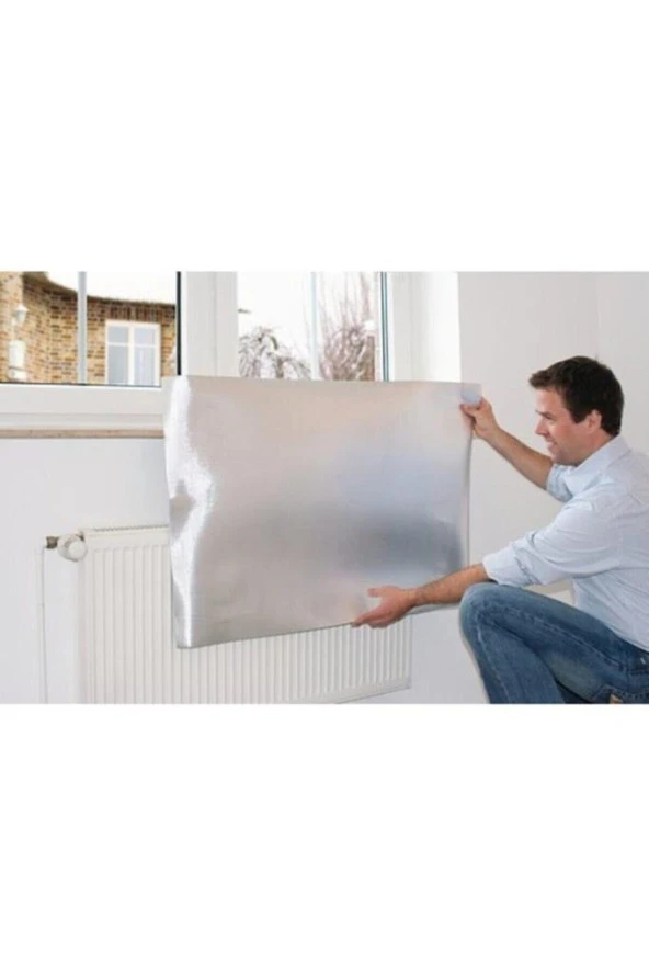 5 Adet Petek Radyatör Arkası Folyo Plaka Kalorifer Soba Arkalığı Alüminyum Isı Yalıtım Folyosu - 4