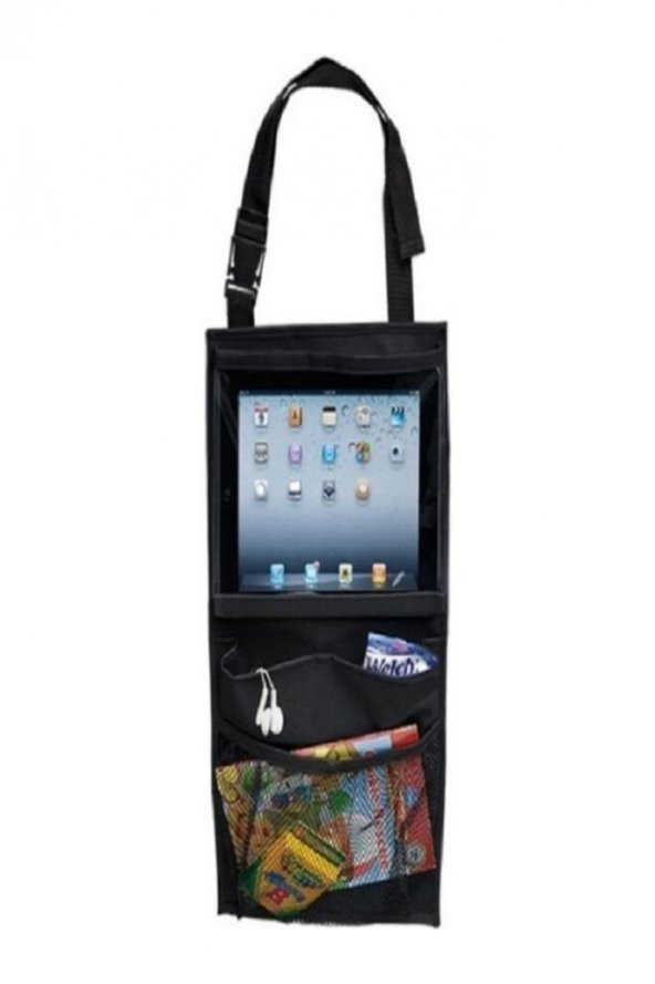 Araba Koltuk Arkası Şeffaf Koruyucu Kılıf Tablet Tutucu Stand Araç Içi Düzenleyici Organizer - 5