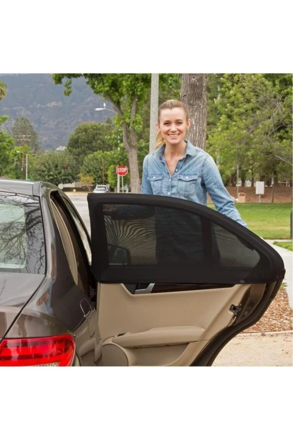 Araba Yan Cam Güneşlik Perde Araç Arka Cam Perdesi - 4